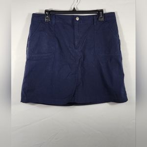 CROFT & BARROW CLASSIC FIT STRETCH SKORT, SIZE l4, NAVY BLUE